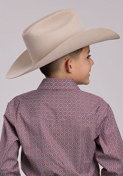 Boys Diamond Button-up