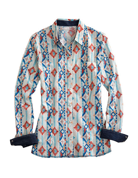 WOMENS L/S SHIRT   TIN HAUL PRT VERTICAL STRIPE