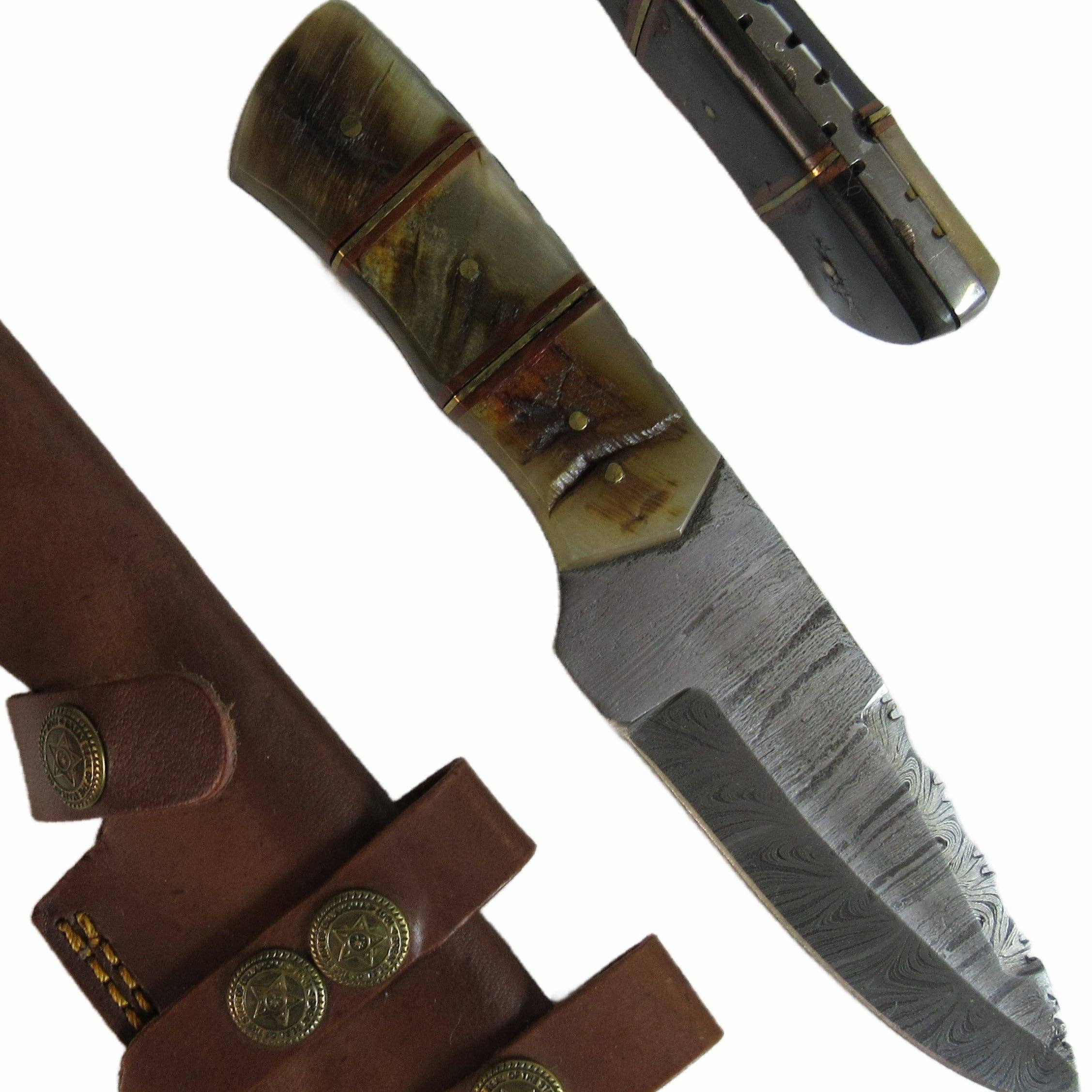 Pronghorn Hunting Knife - Fixed Blade - Damascus Steel