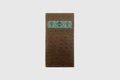Ostrich Skin Checkbook Wallet with Aztek and crosses