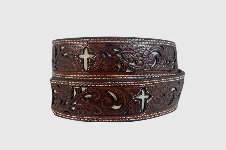 Mens Paisley and Cross Belt