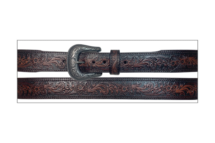 Mens Dark Floral Belt
