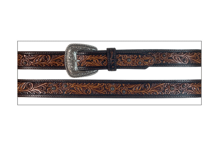 Womens Dark Floral Belt