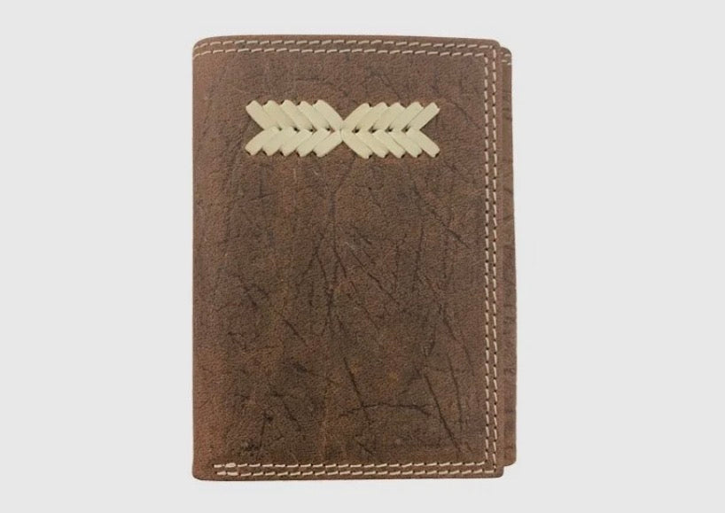 Roper brown wallet with patch