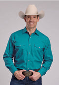 Turquoise men’s button up