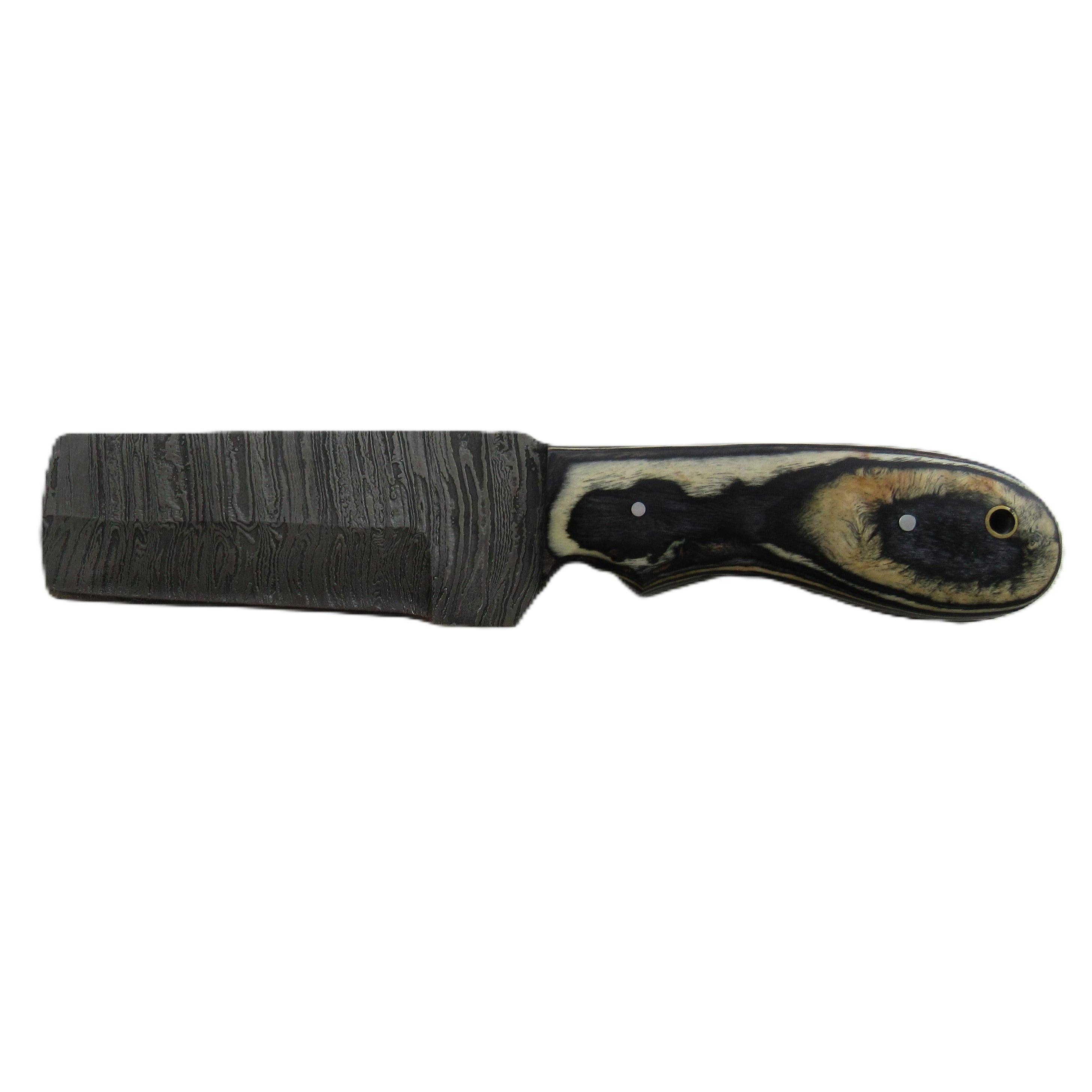Marblewood Utility Bull Knife - Fixed Blade - Damascus Steel