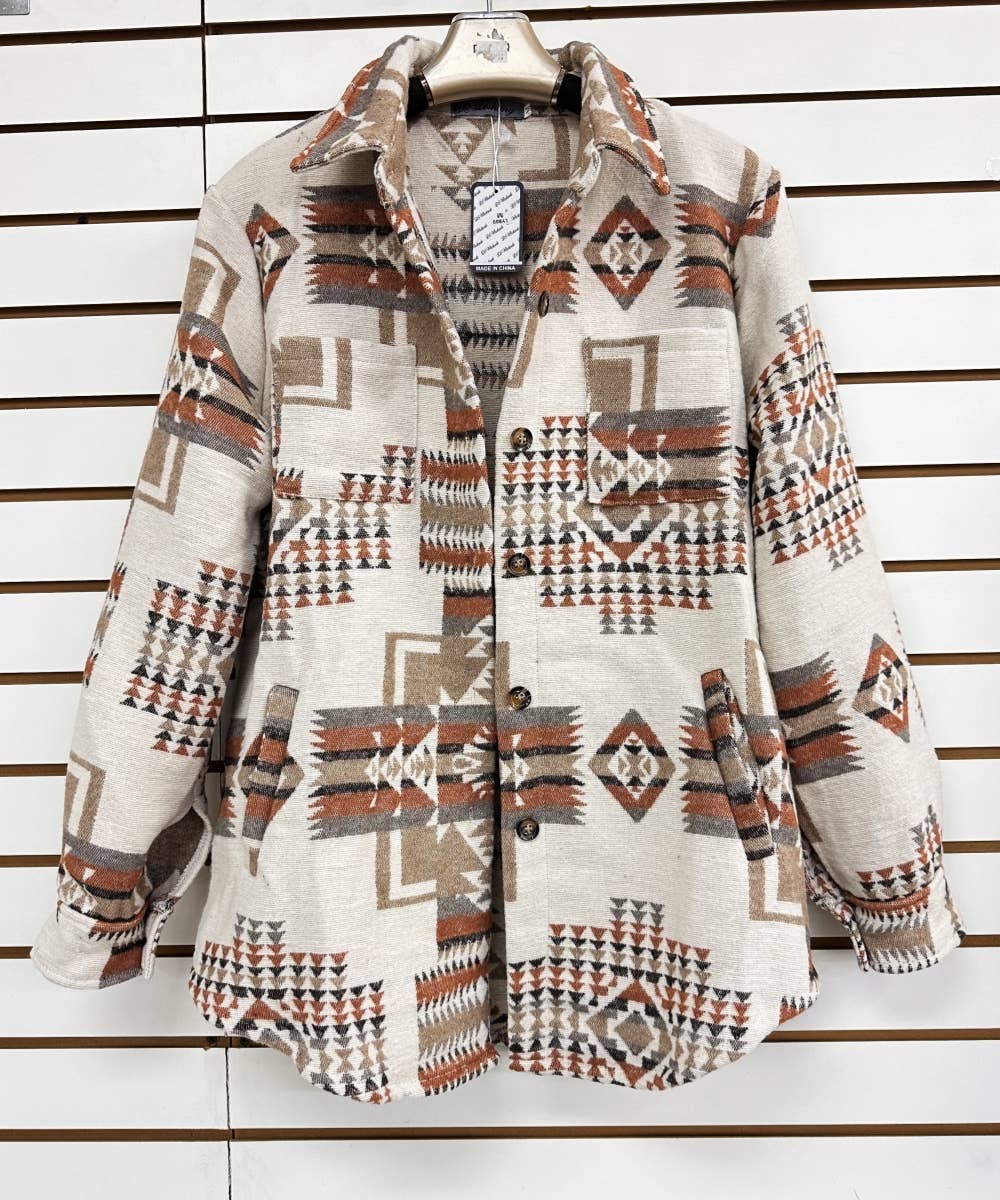 WESTERN AZTEC PATTERN JACKET