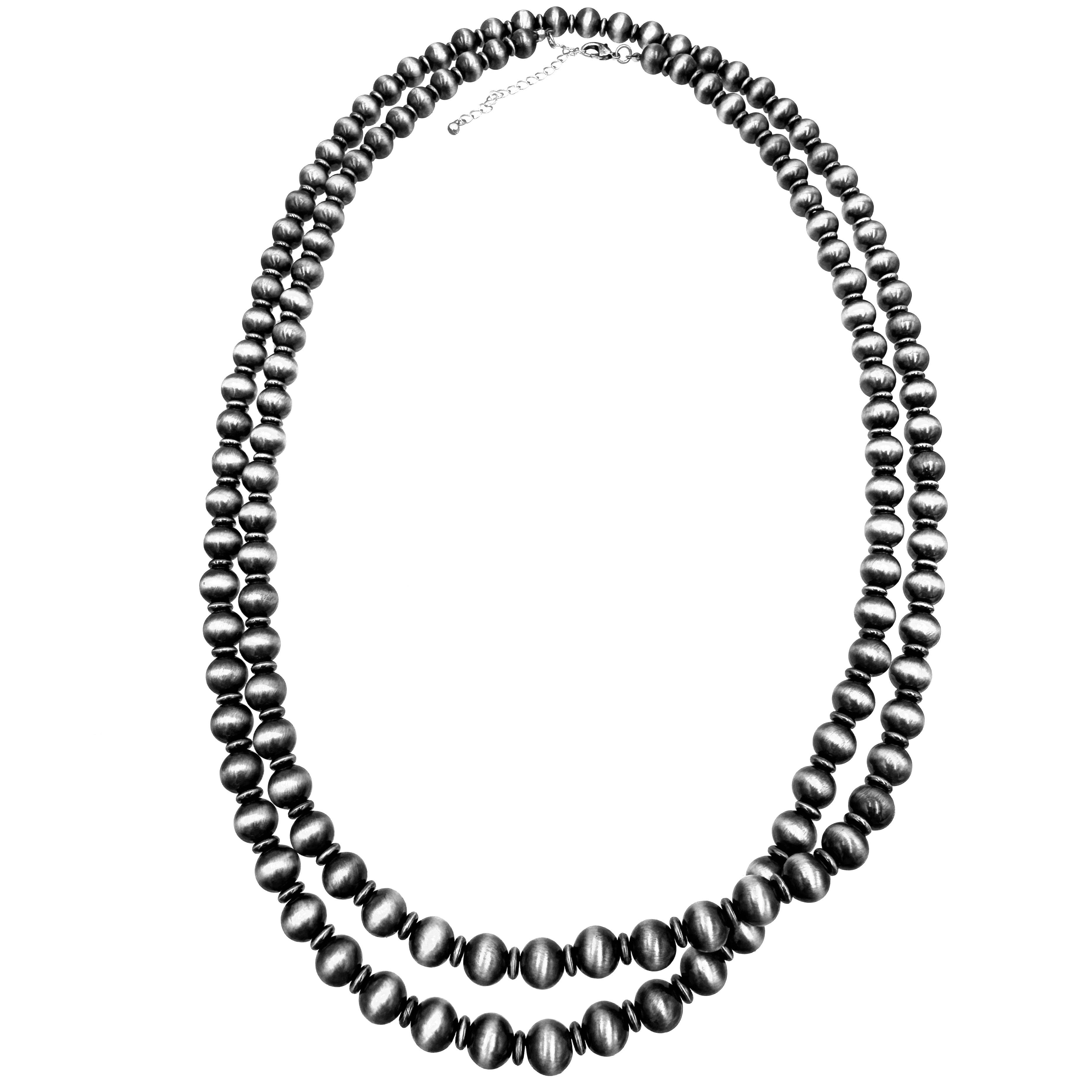Navajo Large Beads Versatile Long 60 inch Necklace