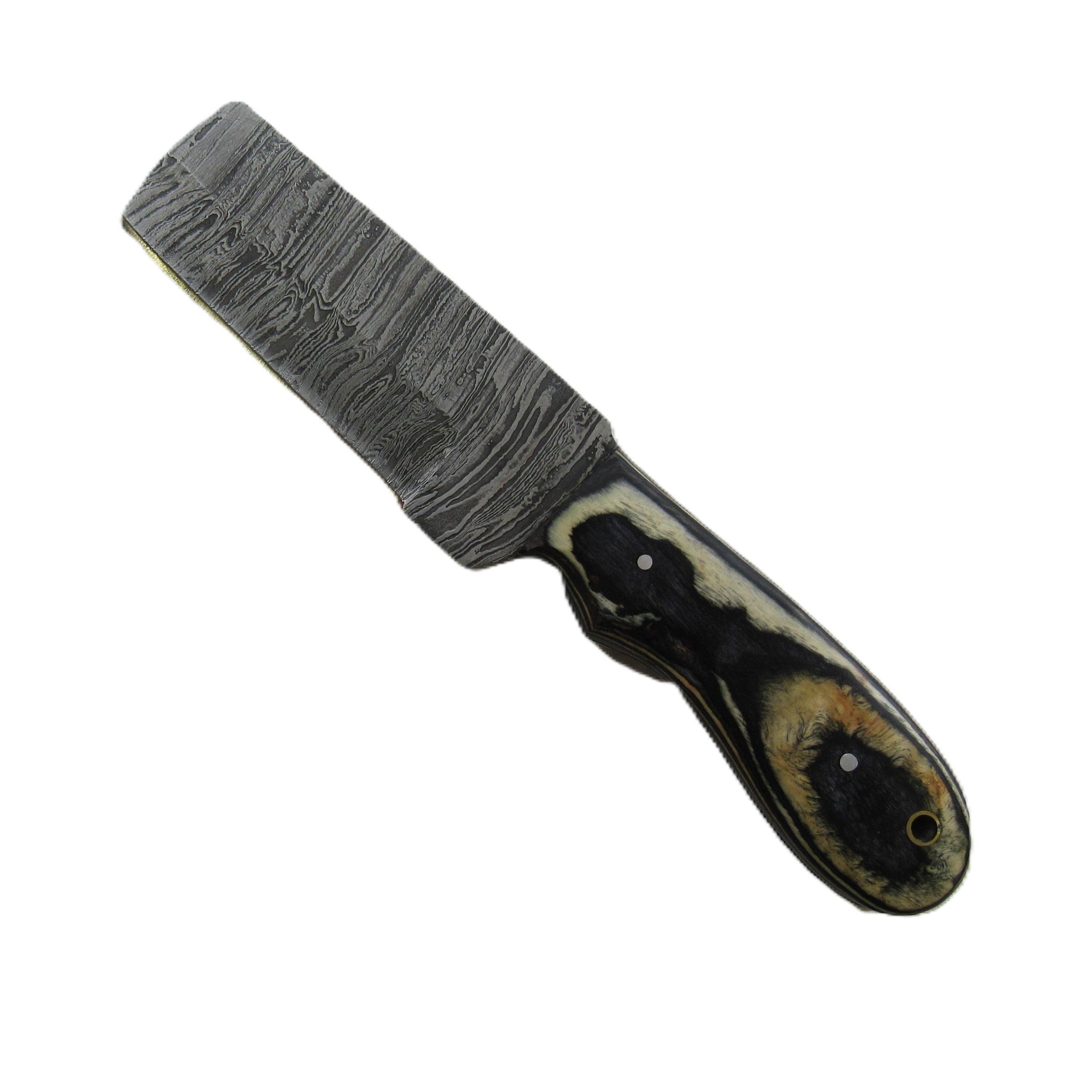 Marblewood Utility Bull Knife - Fixed Blade - Damascus Steel